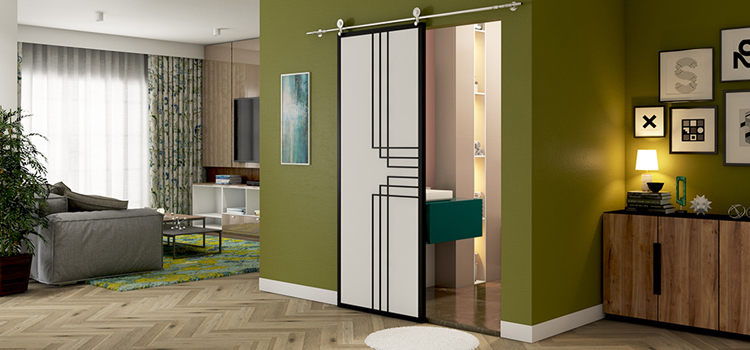sliding bathroom door installation in Sonoma